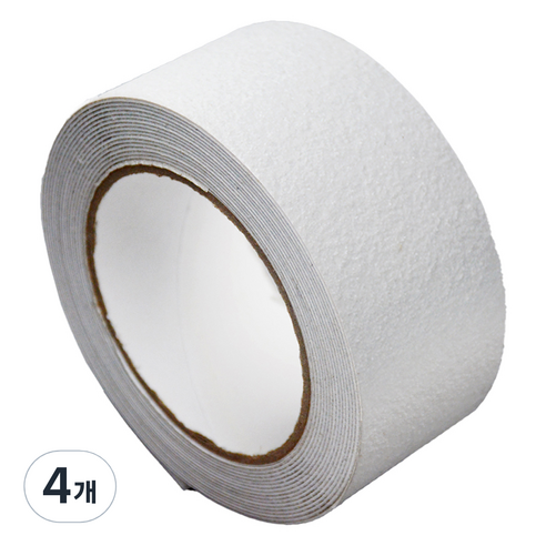 PVC 미끄럼 방지 안전 테이프 백색 폭 5cm x 길이 5m, 4개