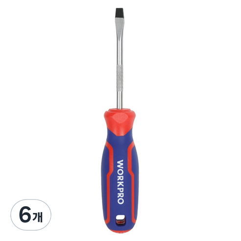 워크프로 일자 전공드라이버 6.5 x 38 mm WP221024, 6개