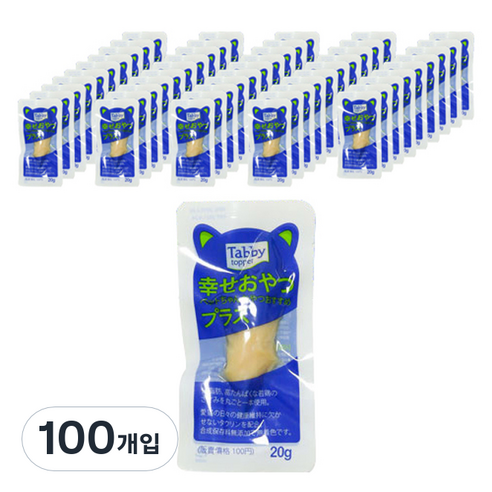 테비토퍼 닭가슴살 플러스 고양이간식, 닭가슴살맛, 20g, 100개