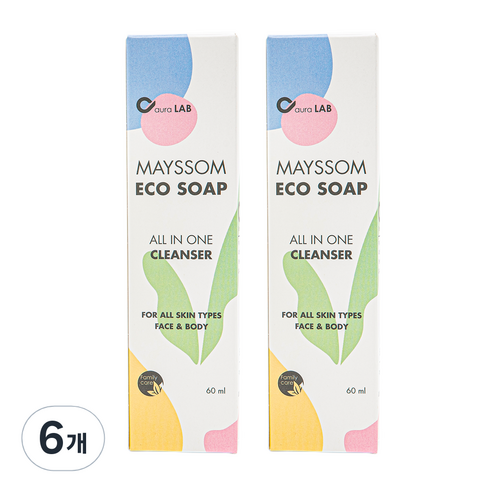 MAYSSOM 메이썸 에코솝 클렌징폼, 60ml, 6개
