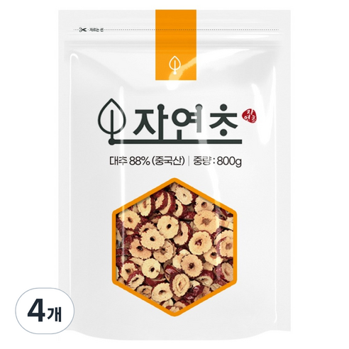 달콤바삭 건 대추 슬라이스 칩 간식, 4개, 800g