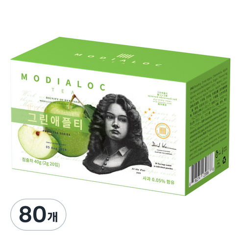 모디알록 그린애플 과일차, 2g, 80개, 1개