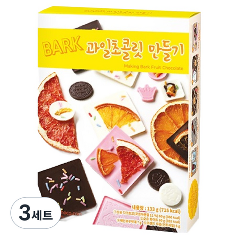 바크 과일초콜릿 만들기 세트, 3세트, 6종