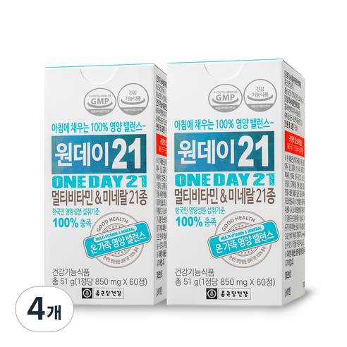 종근당건강 원데이21 멀티비타민 & 미네랄, 4개, 51g