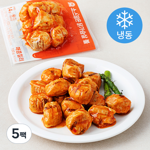 미트리 소스담은 닭가슴살 볼 매콤칠리 (냉동), 100g, 5팩