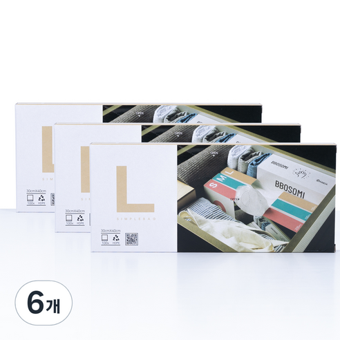 담다 수납이 간편한 뽑아쓰는 위생백, 대(L), 100개, 6개