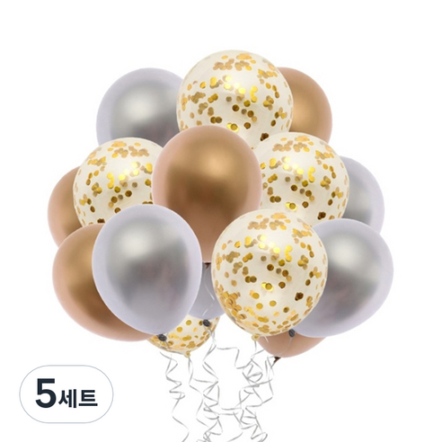 마켓감성 파티장식 풍선 15p, 타입1, 5세트