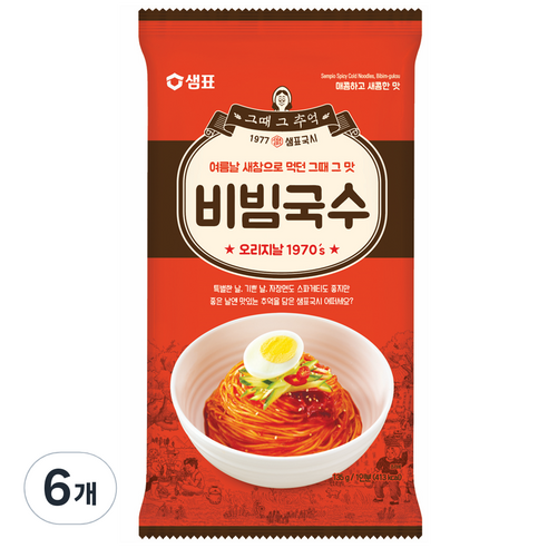 샘표 비빔국수, 135g, 6개