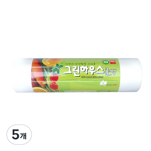 그린하우스 위생롤백 특대형 35 x 45 cm 500p, 500매입, 5개