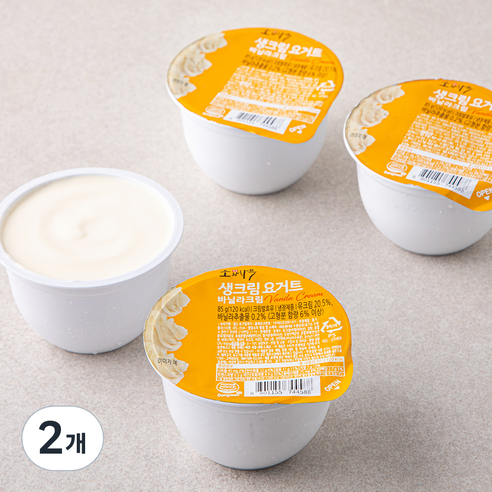 소와나무 입안가득 부드러운 생크림 요거트 바닐라 크림, 85g, 4개입, 2개