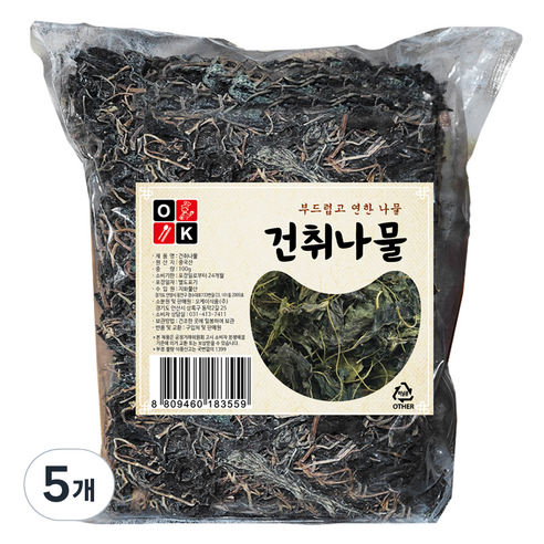 오케이 건취나물, 100g, 5개