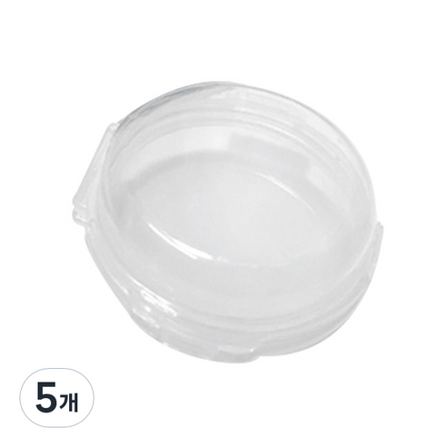 아이엘 양면 에어퍼프 케이스 가로 6.5cm x 높이 3cm, 5개, 투명