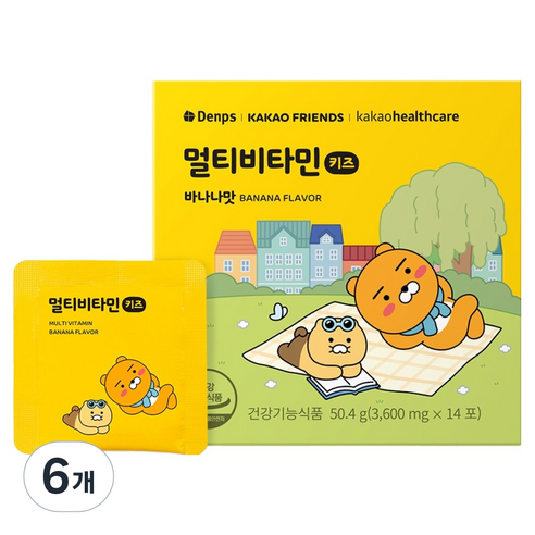 덴프스 카카오 멀티비타민 키즈 14p, 50.4g, 6개