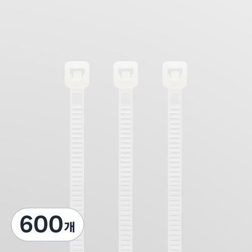 솔탑 전선 정리 케이블 타이, 600개, 백색