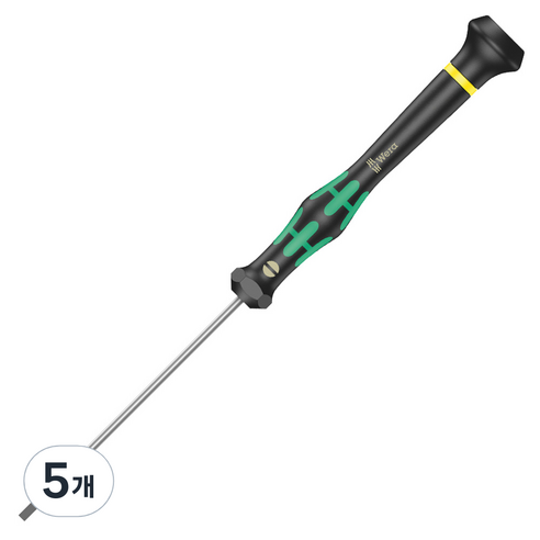 Wera 정밀일자드라이버 118012-2035 0.60 x 3.5 x 80mm, 5개