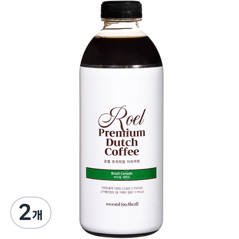 로엘 더치커피 원액 브라질 세하도, 1000ml, 1개입, 2개