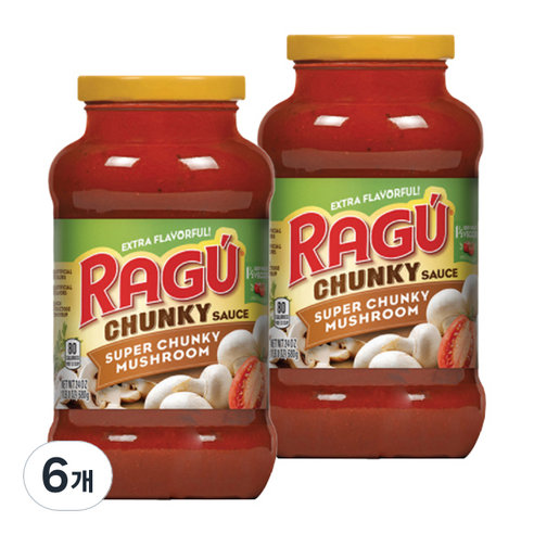 라구 슈퍼청키 머쉬룸소스, 680g, 6개