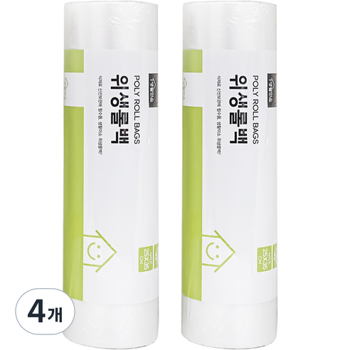 생활미소 위생롤백, 중(M), 340개, 4개