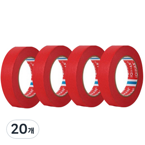 다다 칼라 마스킹테이프 빨강 25 mm x 20 m, 20개