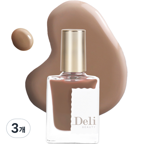 델리뷰티 딥 시럽 루어 인 무드 네일컬러, MBR802 뮤트 코코아, 10ml, 3개