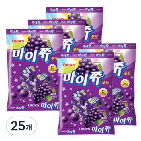 크라운 마이쮸 포도필로우 츄잉캔디, 92g, 25개