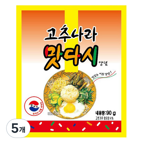 동방푸드 고추나라 맛다시 양념, 90g, 5개