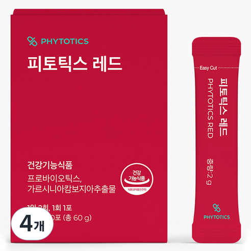 피토틱스 레드 유산균 30p, 60g, 4개