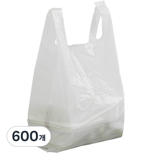 [국내생산] 지에스아이엔씨 담다 유백 비닐봉투, 4L, 600개