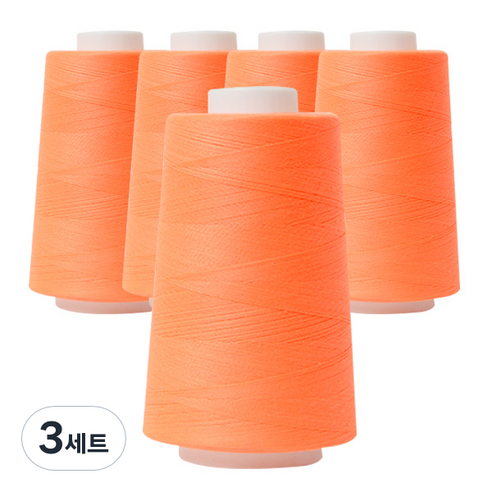 OWL 40수 2합 재봉사 5p, 형광오렌지, 3세트