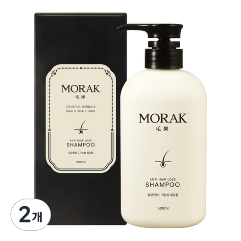 하이모 모락모락 한방 프리미엄 샴푸, 500ml, 2개