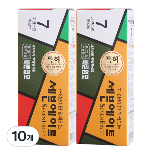 세븐에이트 새치 염색약, 7호 흑갈색, 10개