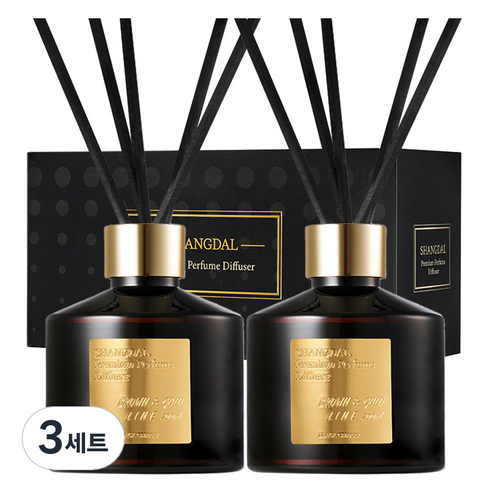 샹달 프리미엄 퍼퓸 디퓨저 2p + 리드스틱 10p + 알루미늄캡 2p 세트, 블랙체리향, 200ml, 3세트
