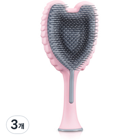 탱글엔젤 2.0 오리지널 소프트터치 헤어브러쉬, 핑크, 3개