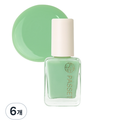 파셋 셀럽 네일컬러 폴리쉬 매니큐어 7ml, 28 라이트그린, 6개