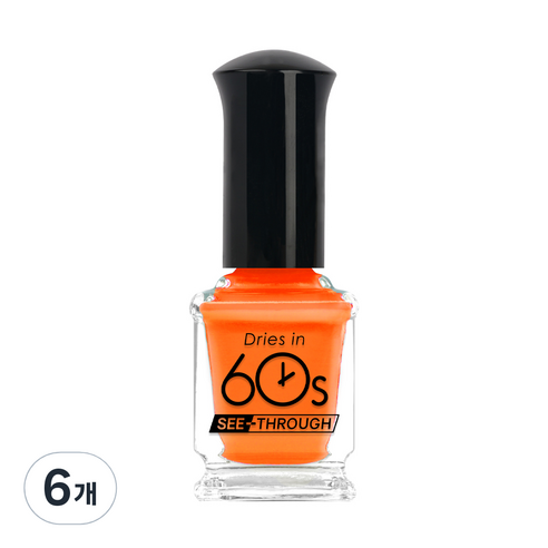 위드샨 60초 매니큐어 9ml, M113 타히티오렌지, 6개