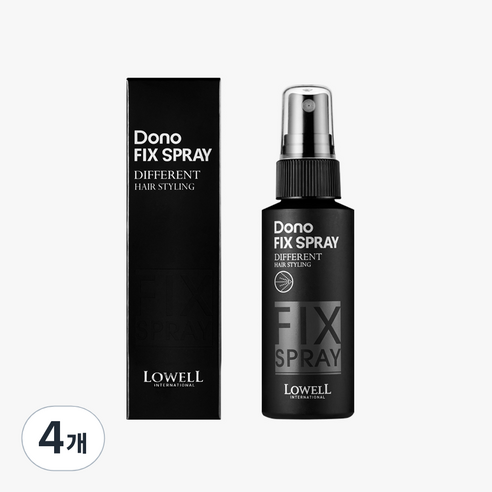 LOWELL 도노 픽스 헤어 스프레이, 4개, 60ml