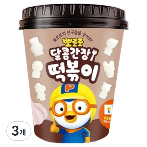 어니스트에프엔비 뽀로로 달콤간장 떡볶이, 110g, 3개