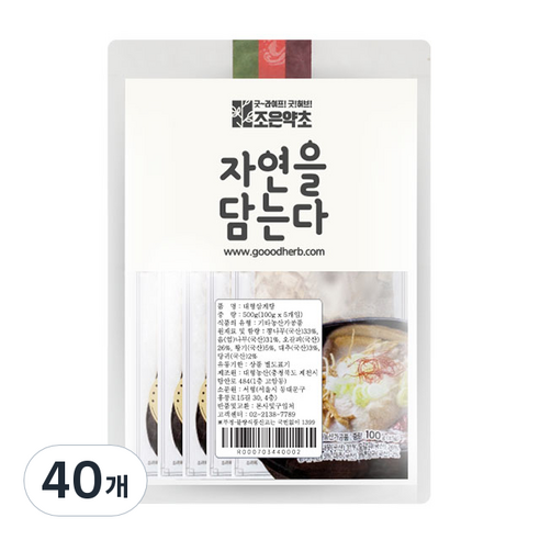 조은약초 삼계탕 국물 재료, 100g, 40개