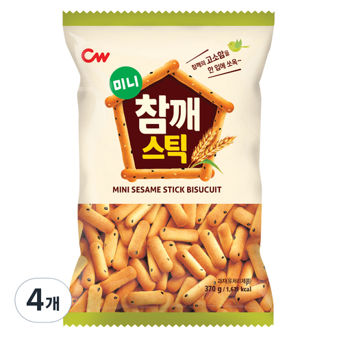 청우식품 미니 참깨스틱, 370g, 4개 370g × 4개, 개당 중량 × 수량 섬네일