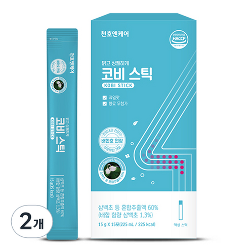 천호엔케어 코비 스틱 15p, 225g, 2개