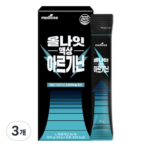 메디트리 올나잇 액상 아르기닌 15p, 300g, 3개