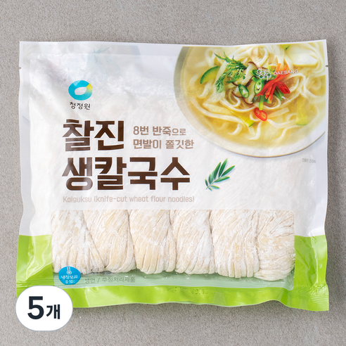 대상 찰진생칼국수, 1kg, 5개