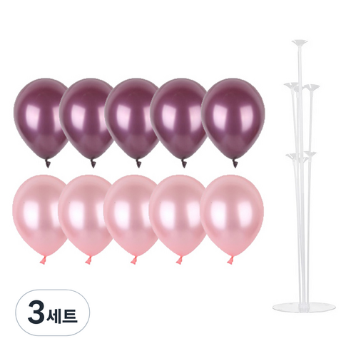 파티쇼 풍선꽂이장식세트 70cm, 발렌타인파티, 3세트
