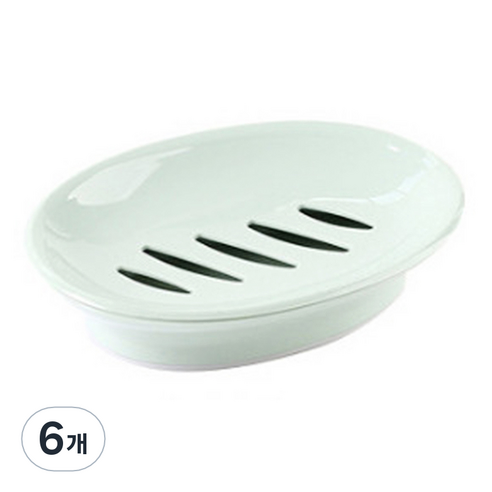 심사장홈 북유럽 욕실 비누 받침대, 6개, 그린