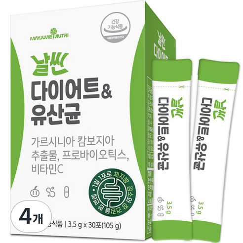 메이준뉴트리 날씬 다이어트 & 유산균, 105g, 4개