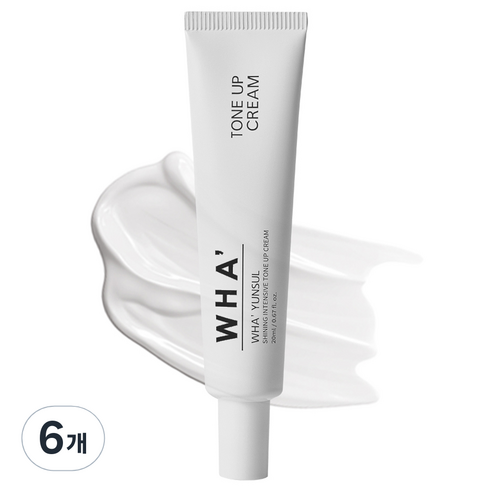 화윤설 샤이닝 인텐시브 톤업 크림 20ml, 화이트, 6개