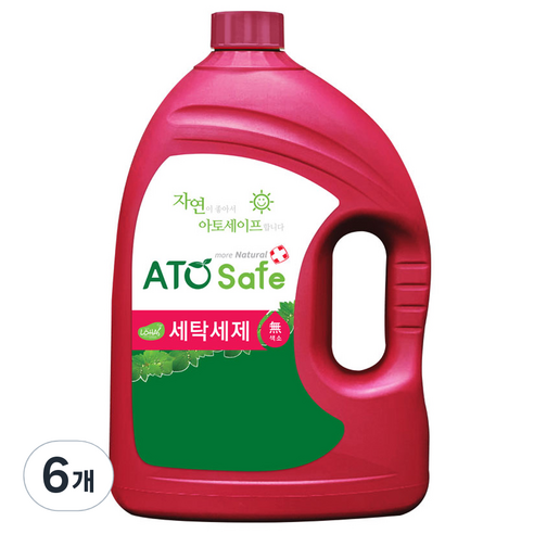 아토세이프 액체세제 본품, 3.1L, 6개