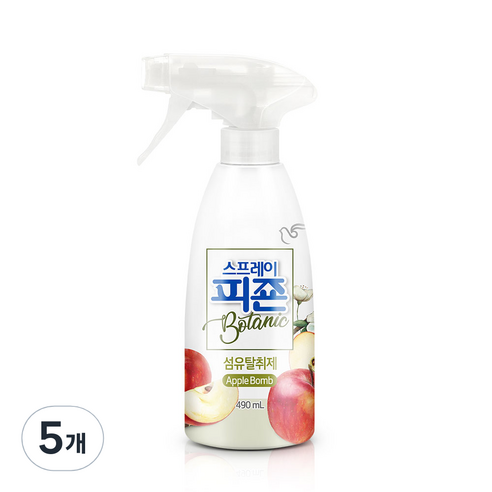 스프레이 피죤 섬유탈취제 보타닉 애플밤, 5개, 490ml