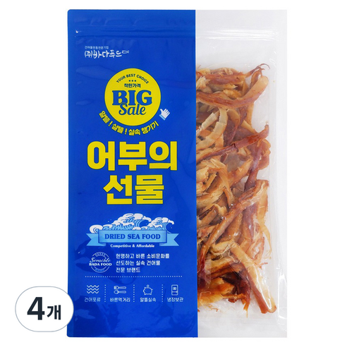 바다푸드 바베큐 조미오징어, 4개, 150g