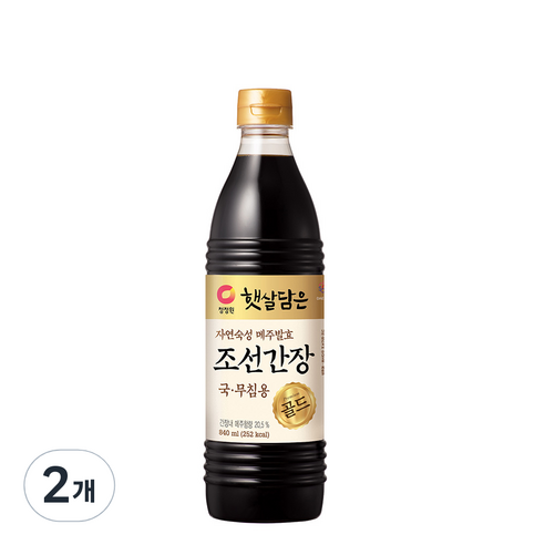 청정원 조선간장, 840ml, 2개